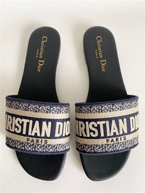 christian dior slides navy|Christian Dior slides price.